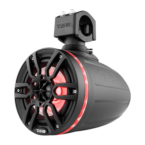 HYDRO 6.5" Marine Tower Speakers with Integrated RGB LED Lights, 300 Watts, Black image number 2
