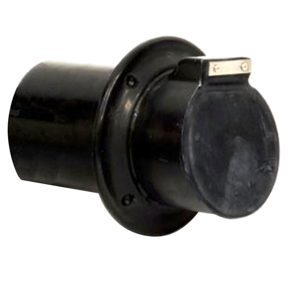 Thru Hull Exhaust Flappers - w/Flapper, Black image number 0