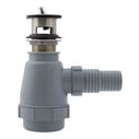 1-1/2" Drain, Flip Trap Sink Drain with Overflow, 1-1/4" & 1-1/2" Hose Barb Brushed Nickel image number 1