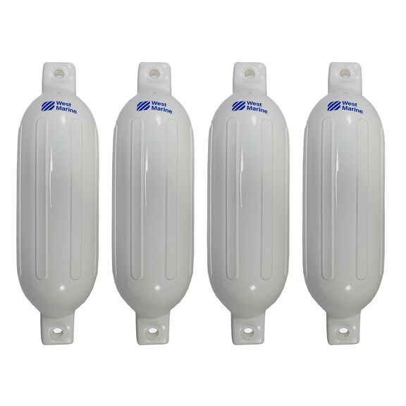 Hot Dock 6.5" x 23" Fender 4-Pack Kit with Fender Whips, White image number 1