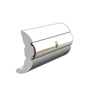 Rigid Frosty White Rub Rail Kit, 1 13/16" x 1", 3 Pieces 7.5', 7.5' & 5' Lengths