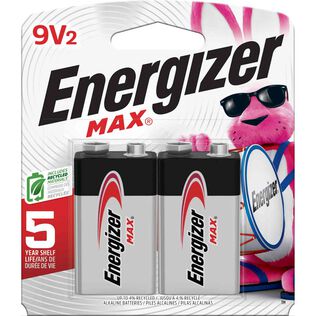 Energizer MAX 9V Batteries, 2 Pack
