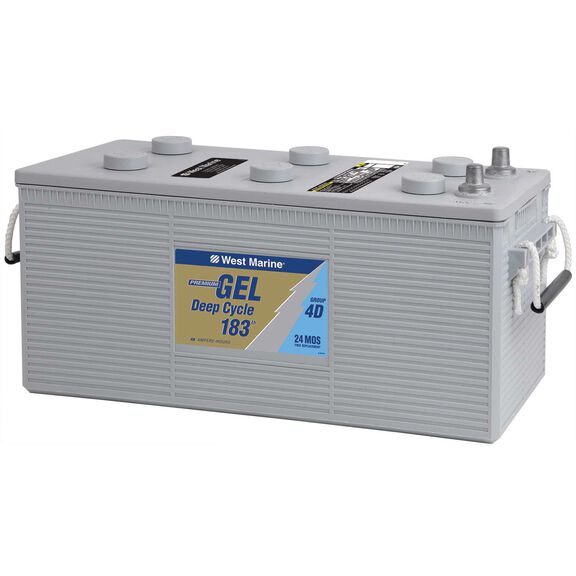 Group 4D Deep Cycle Marine Gel Battery, 183 Amp Hours, 970 Cold Cranking Amps, 1245 Marine Cranking Amps, 375 Reserve Minutes image number 0
