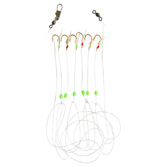 Sabiki #10 Mono Red/Green Saltwater Rig image number 0