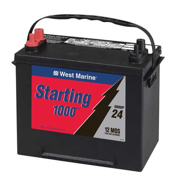 Group 24 Starting Marine Battery, 800 Cold Cranking Amps, 1,000 Marine Cranking Amps, 130 Reserve Minutes image number 0