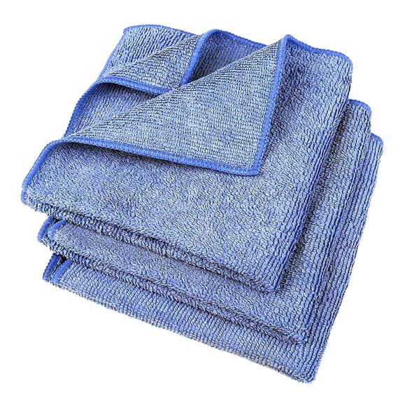 Microfiber Cleaning Cloths - Blue 12" x 16", 12-Pack Bag image number 1