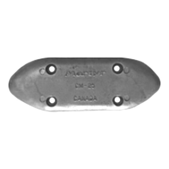 Zinc Hull Anode - 9 1/4"L x 3 3/8"W x 3/4" thickness (B) image number 0