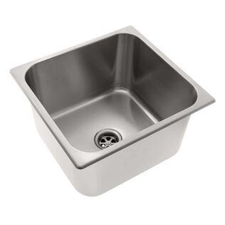 Rectangle Sink Brushed Finish, 304 Stainless Steel, 2" Drain, SoundKOTE