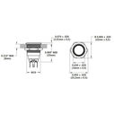 10A Push Button LED Ring Switch OFF-(ON), Blue image number 1