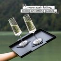 Magnetic Plastic Champagne Glasses, Set of 2 image number 1