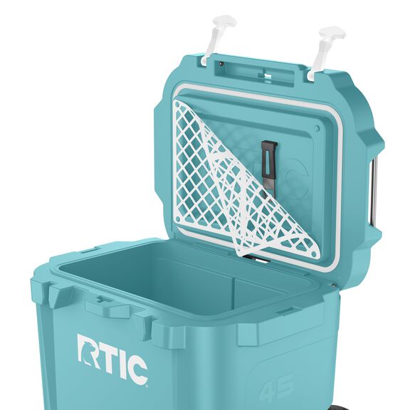 45 Quart Ultra-Tough Wheeled Hard-Sided Ice Chest Cooler, Fits 60 Cans, Lagoon image number 2
