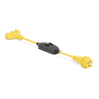 30A/125V Male to 3-Way 15A/125V Female with GFI Pigtail Adapter