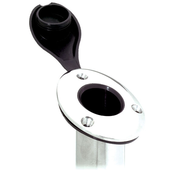 Stainless Steel 30&deg; Flush Mount Rod Holder image number 1