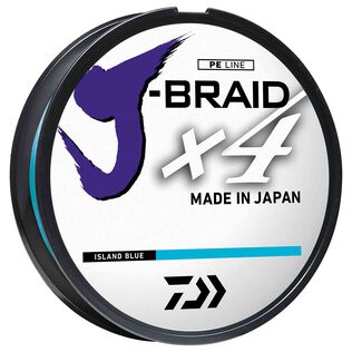 J-BRAID&reg; 4X Fishing Line, Island Blue, 300 yds