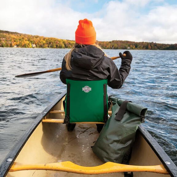 Crazy Creek Canoe Chair III for Kayaking, Fishing, Camping & More, Detachable for Off The Boat Use, 250 LBS Weight Capacity, Adjustable Straps, Water-Resistant, Forest Green image number 4