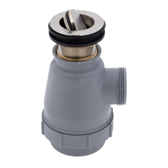 1-1/2" Drain, Flip Trap Sink Drain no Overflow, 1-1/4"-M Thread Brushed Nickel image number 0