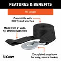 15' Winch Strap with Snap Hook (1,100 lbs.) image number 1