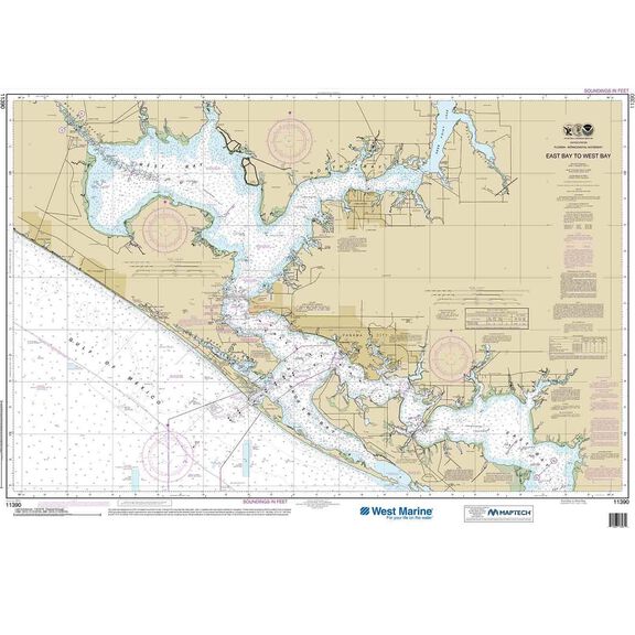 Maptech&reg; NOAA Recreational Waterproof Chart-Intracoastal Waterway East Bay to West Bay, (11390) image number 0