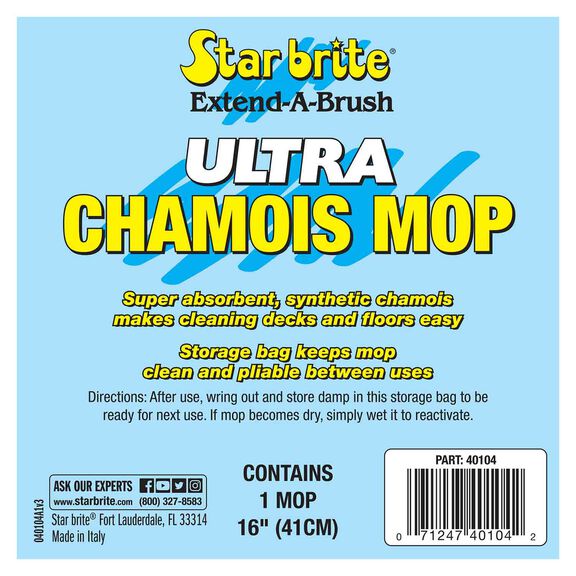 Ultra Chamois Mop & Storage Bag, Attaches to All Extend-A-Brush Handles image number 1