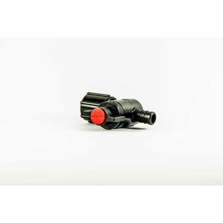 1/2" Barb x 1/2" FPT SW Stop Valve, Red