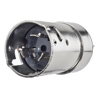 Hubbell Marine Locking Plug, 3P4W, 50A 125/250V, Stainless Steel