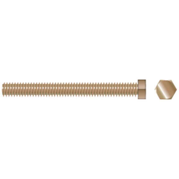 1/4-20 X 3/4" Silicon Bronze Coarse Thread Hex Bolts, 25-Pack image number 0