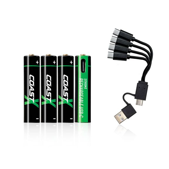 ZX AAA Rechargeable Batteries 4pk image number 0
