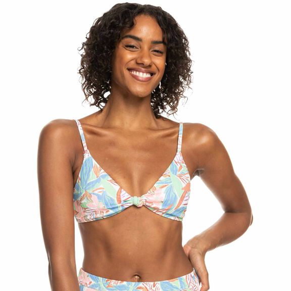 Women's Roxy Love The Surf Knot Triangle Bikini Top image number 0