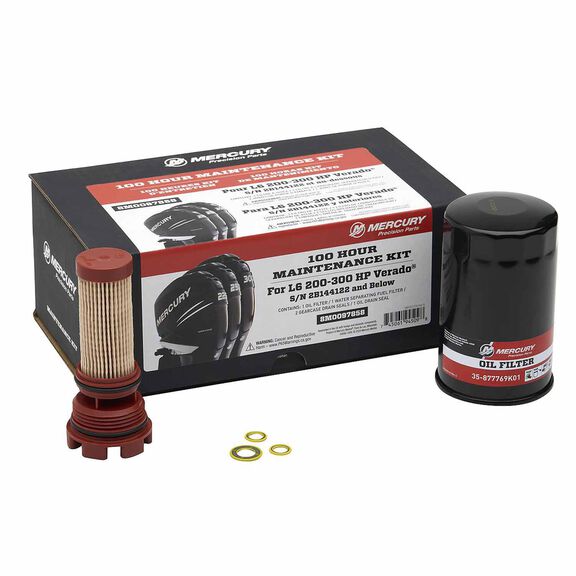 Mercury L6 200-300hp Verado 100 Hour Maintenance Kit image number 0