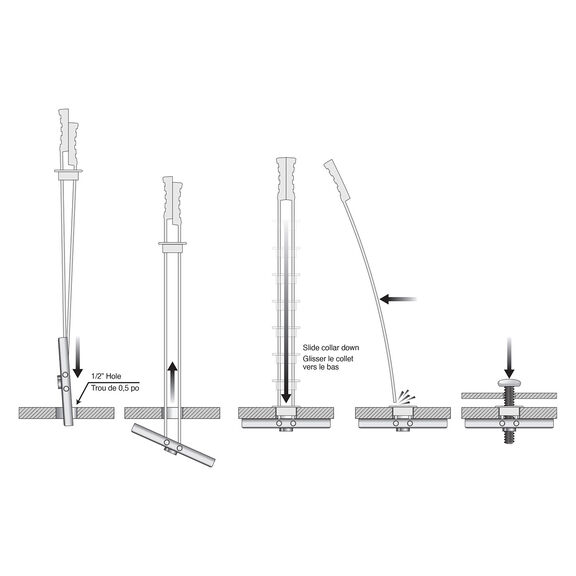 Toggle Anchor Bolt Kit, Stainless Steel, 6 Piece image number 1