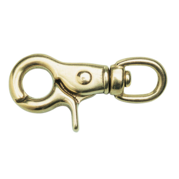 Swivel-Eye Snap, Bronze, 1/2" Eye ID, 2" Length, 1/4" Opening image number 0