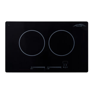 Bridge, Black, Two Burner Cooktop, Touch Control, Induction, w/Mat, Landscape, 120V