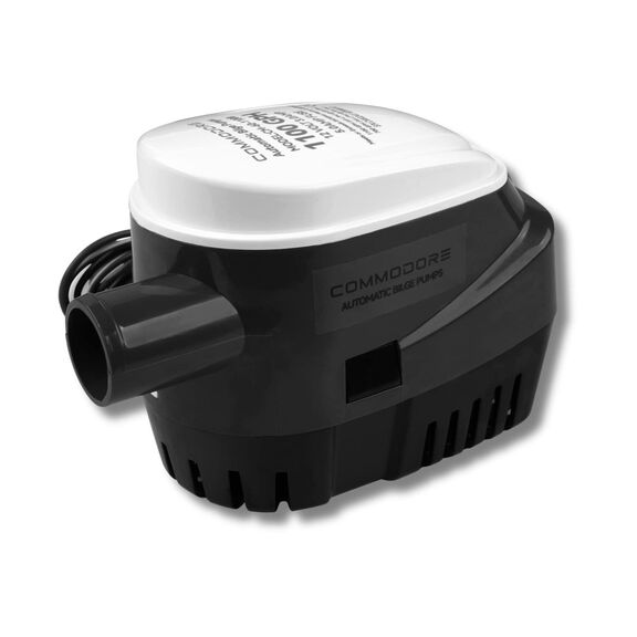 COMMODORE 1100 GPH / 12V Automatic Bilge Pump &ndash; Built-In Float Switch, 1-1/8" Outlet image number 0
