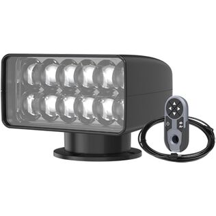 SEAFLO 03 Series Wireless Remote Control LED Marine Searchlight, 35W White 5500K, Black