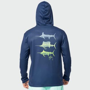 Men's Gradient Bills Eco Coast Sun Protection Hooded Shirt
