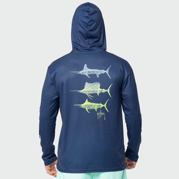 Men's Gradient Bills Eco Coast Sun Protection Hooded Shirt image number 0