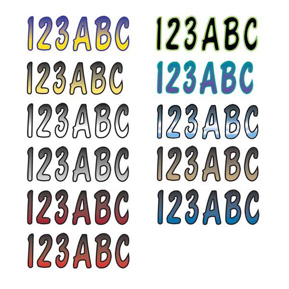 3" Boat Letter/Number Kits, Series 200 image number 0