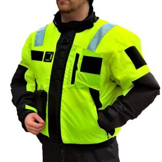 Snowmobile Flotation Bomber Jacket, USCG/TC, Hi-Vis, Large