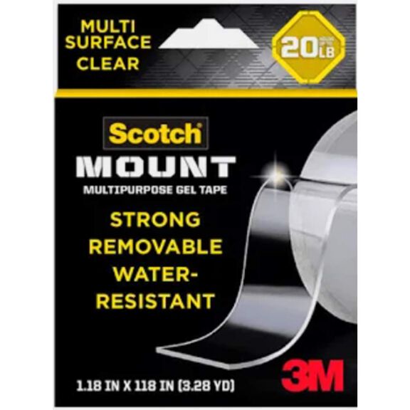 Scotch-Mount Multipurpose Gel Tape 420-3M-1ES, 30 mm x 3 m (1.18" x 118"), 1 Pack image number 0