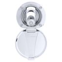 Recessed Shower Chrome Cup & Lid, Hammer-Head Arctic White Sprayer, 6' White Rubber Hose image number 4