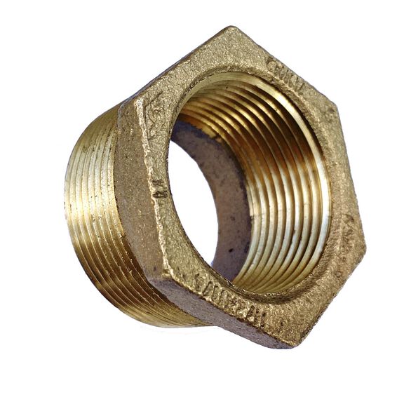 2-1/2" x 2"    MNPT x FNPT     Bronze Reducing Bushing image number 0
