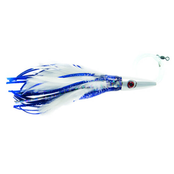 Ahi Slayer Rigged & Ready, Blue/White Feather Skirt, 7/0 Mustad Hook, AFW Swivel, 100 lb Grand Slam Mono Line, 6' image number 0