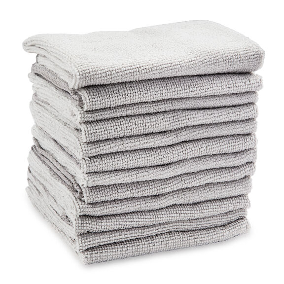 Microfiber Cloths, 12-Pack, Gray image number 0