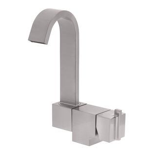 Artaine Folding Faucet, Hot/Cold Mixer, J-Spout, Brushed Nickel