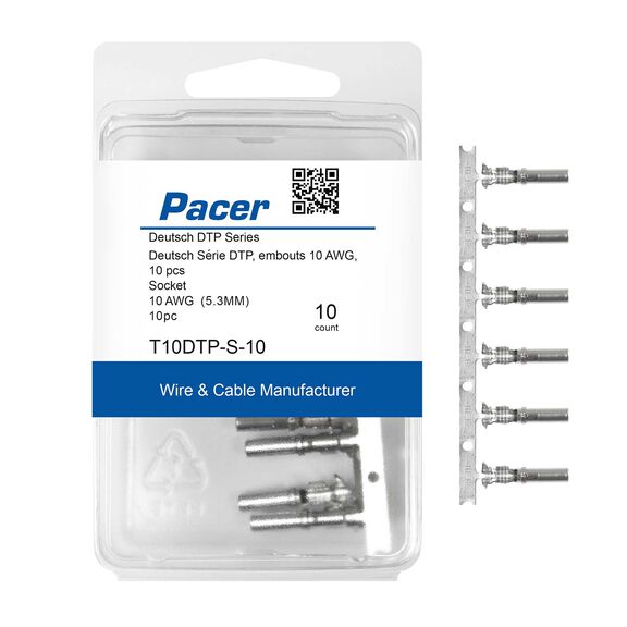 DTP Deutsch Socket F/10 AWG Wire, Size 12 Contact, 10 Pack image number 0