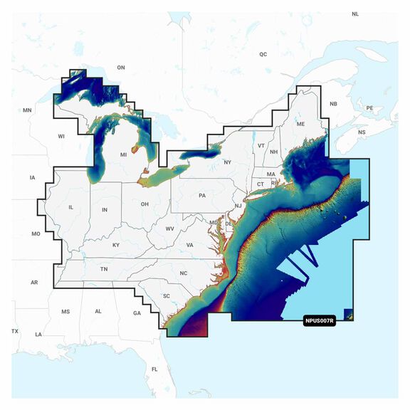 Navionics Platinum+ US007R U.S. East Electronic Chart image number 0