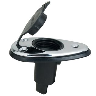 PERKO&reg; Plug-In Type Base, 5&deg; Base, 2 Contacts, Accepts Large Threaded Collar, Teardrop