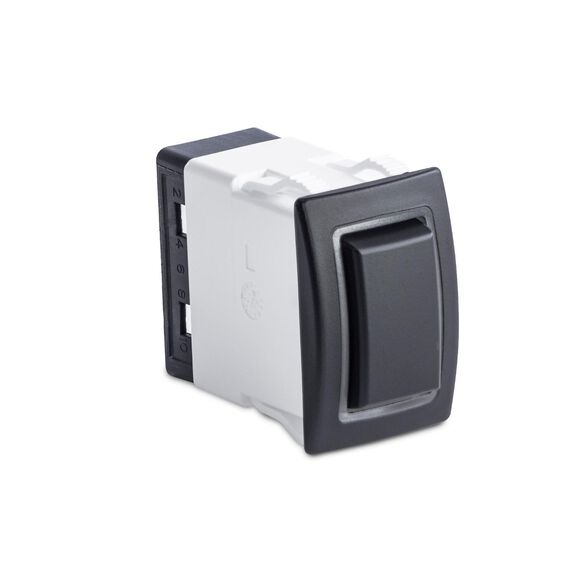 Rocker Switch, Halo SPDT, Green Halo image number 0