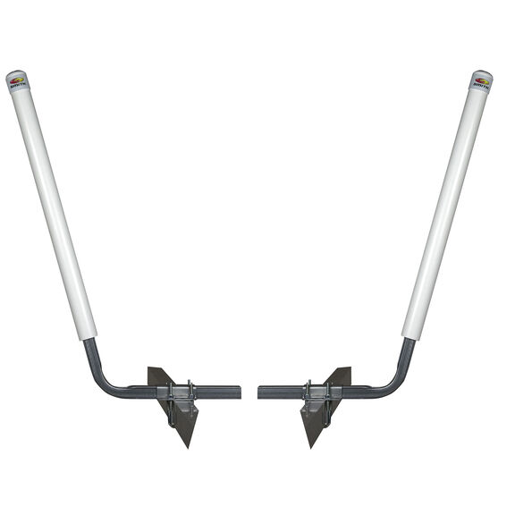 40" Angled PVC Post Guide-Ons, White image number 0