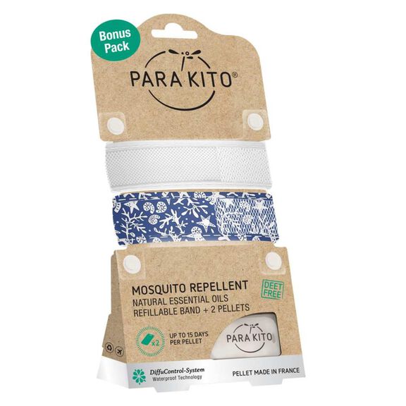 Mosquito Repellent Wristband Bonus (Reef and White) image number 1
